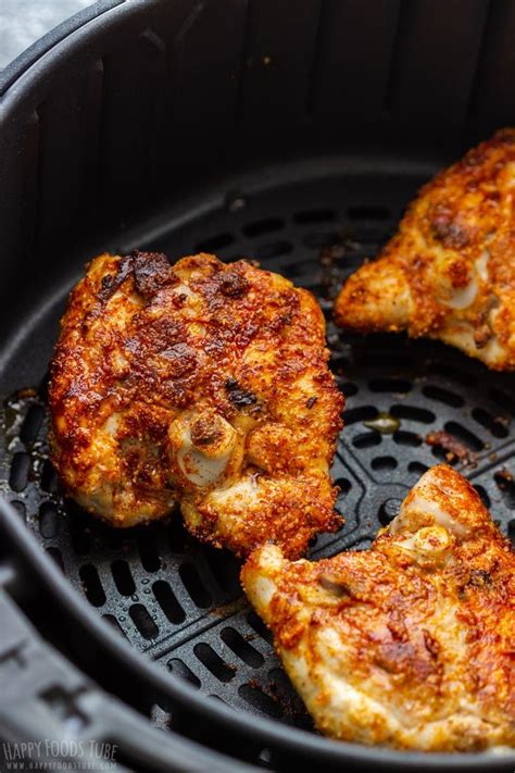 Air Fryer Chicken Thighs Recipe Extra Crispy Happy Foods Tube Recipe Air Fryer Recipes