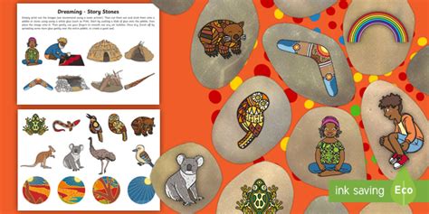 Free Aboriginal Dreaming Stories Stones Cut Outs