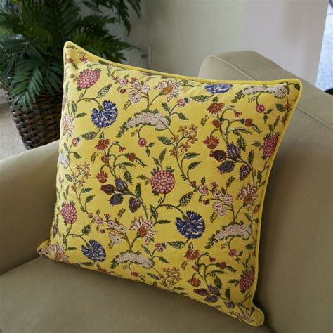 hand block printed cushion cover by anokhi saffron india block printed pillows printed