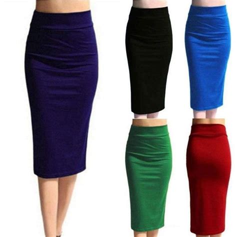 High Waist Stretch Pencil Skirts Womens Skirt Skirt Outfits Summer