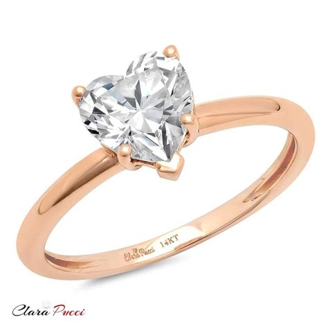 Clara Pucci 1 30 CT Heart Shaped Brilliant Cut Simulated Diamond CZ So