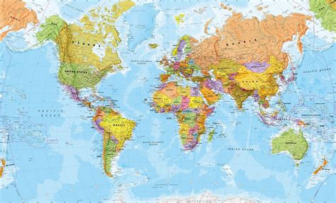 World Map Hd Wallpaper Riset
