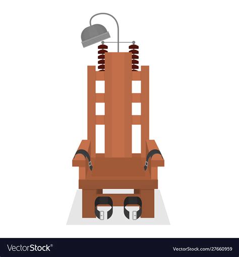 Cartoon Empty Brown Electric Chair Symbol Vector Image