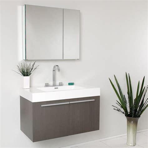 Get free shipping on qualified 18 inch vanities bathroom vanities or buy online pick up in store today in the bath department. Fresca Vista Gray Oak 36-inch Modern Bathroom Vanity with ...