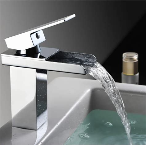 Buy Sink Faucet Bathroom Waterfall Faucet Brass Made