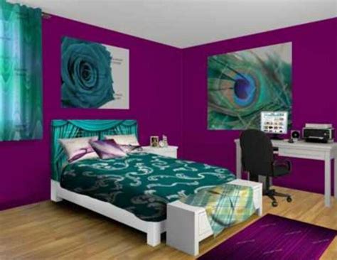 Looking for purple bedroom ideas? Teal & purple...one of my favorite color combinations ...
