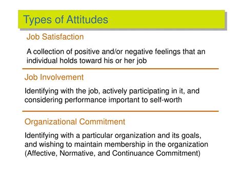 Ppt Attitudes And Job Satisfaction Powerpoint Presentation Free Download Id