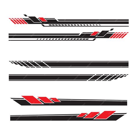 Wrap Design For Car Vectores Sports Stripes Car Stickers Color Negro