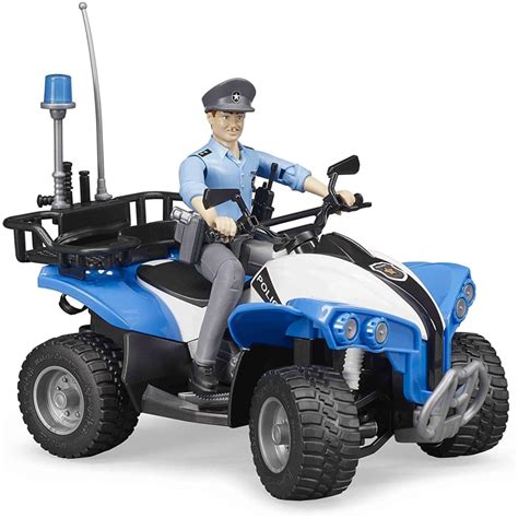 B63010 Bruder Police Quad With Policeman And Accessoriesn Brushwood Toys