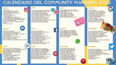 Calendario Community Manager 2023 Sucommunitymanager Com