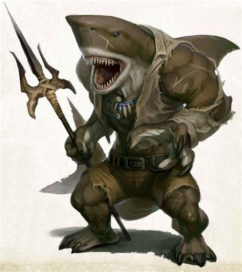 Wereshark Sharkman Shark Pirate Fantasy Races Fantasy Warrior
