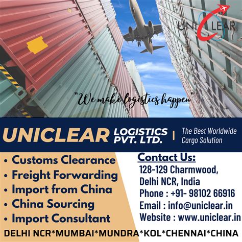 Sea Cargo Logistics Service At Best Price In Faridabad By Uniclear