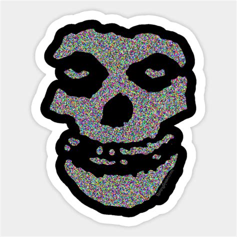 The Crimson Ghost Skull Static Misfits Sticker Teepublic