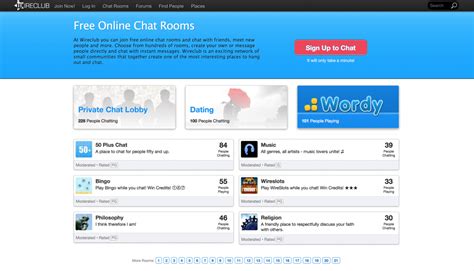 Online chat rooms for customers who wish to join chat rooms. All of the Free Online Chat Rooms 2020 Edition