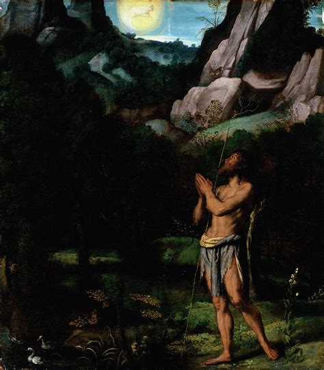 St John The Baptist In The Wilderness Painting By Moretto Da Brescia