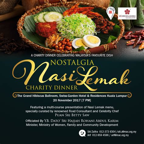 Nostalgia Nasi Lemak Charity Dinner Malaysian Aids Foundation