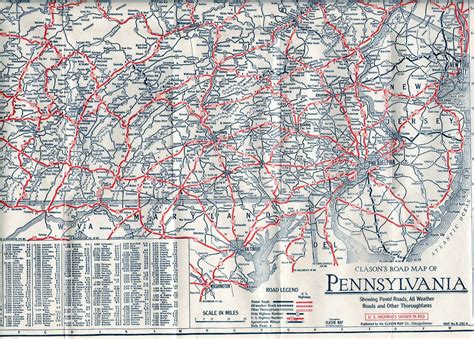 Road Map Pennsylvania New Jersey