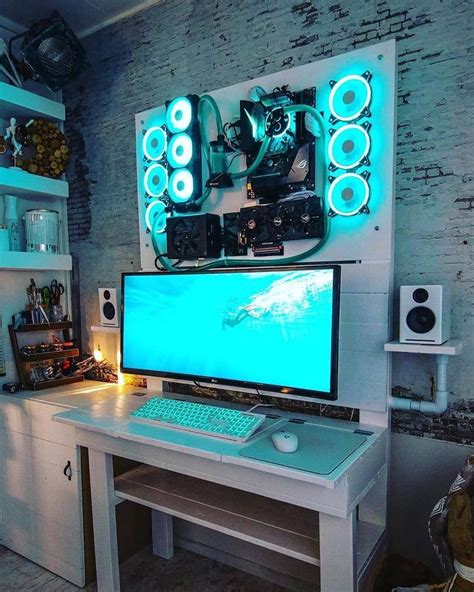 Gamer Must Have On Instagram “this Wallmounted Rig Setup Is Insane 😍