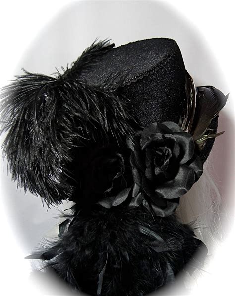 Gothic Top Hat Victorian Riding Hat Costume Hats Go 106 Etsy Riding