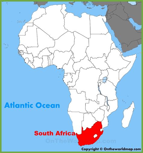 South Africa Location On World Map