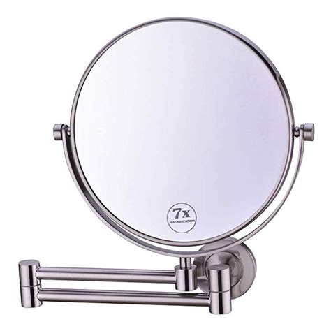 anpean 8 inch double sided swivel full brass wall mounted makeup mirror with 7x m