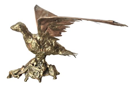 Brutalist Copper & Bronze Flying Bird Sculpture on Chairish.com | Sculpture, Bird sculpture ...