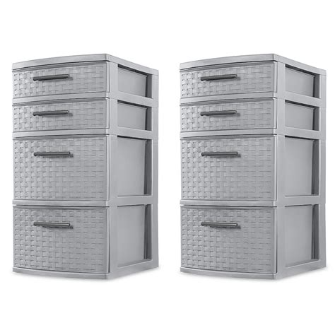 Shop for more plastic drawers and carts available online at walmart.ca. Sterilite 26226A02 Medium Weave 4 Drawer Organizer Storage ...