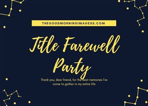 Titles For Farewell Party For Senior Students And Teachers