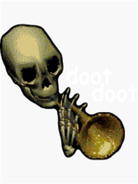 Doot Doot Mr Skeltal Sticker By Zoingy Redbubble