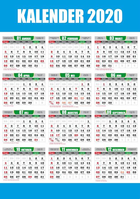 21 Desain Kalender 2020 Lengkap Pictures Blog Garuda Cyber
