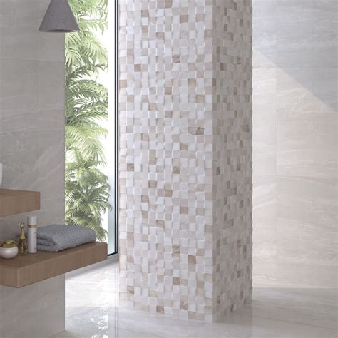 Atrium Kios Gris Relieve Glazed Porcelain Wall Tile
