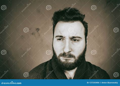Portrait Of A Sadness Man Stock Photo Image Of Failure 137243406