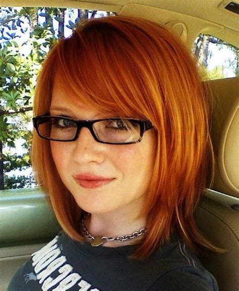 Medium Hairstyles With Bangs And Glasses Best Hairstyles Images