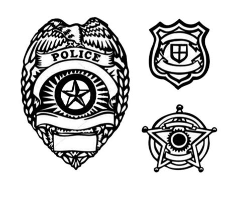 Picture Of Type Police Badge Coloring Page Coloring Sky