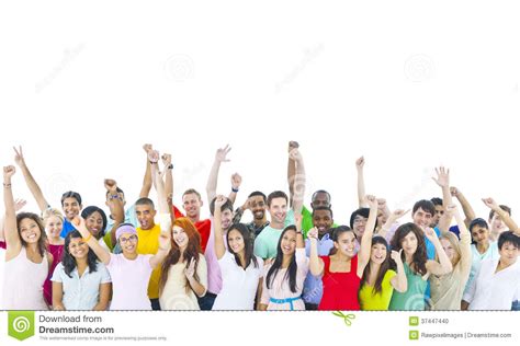 Large Group Of World People Celebrating Stock Photo - Image: 37447440
