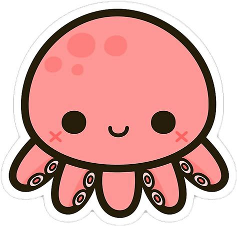 Octopus Cute Tentacles Pink Kawaii Smile Animal Nature Cute Octopus