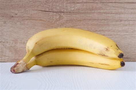 Fresh Bananas On Wooden Table Stock Image Image Of Produce Table