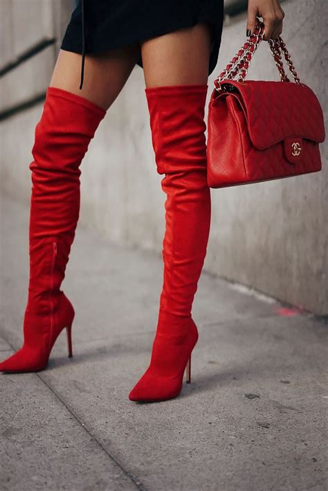 Famous Red Bottom Thigh High Boots References Melumibeautycloud