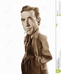 Ilustración De La Caricatura De Humphrey Bogart Foto editorial - Imagen ...