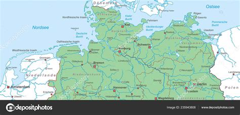 Map Of Northern Germany Bay Area On Map