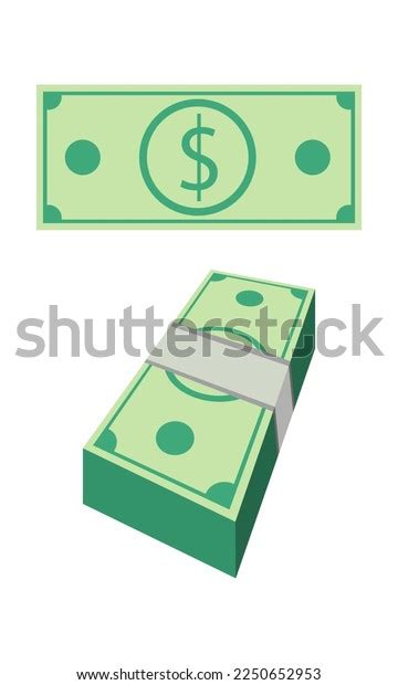 One Dollar Bank Notes Huge Packs Stock Vector Royalty Free 2250652953