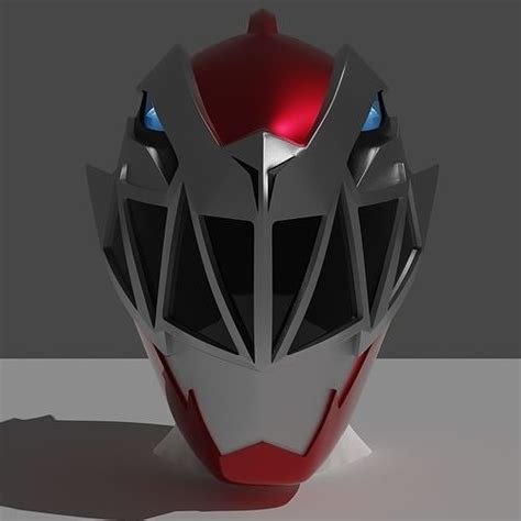 Power Rangers Inspired Dino Fury Red Ranger Helmet D Model D