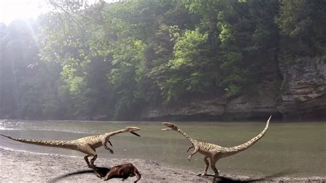 Two Coelophysis Is Fighting Cynodont Triassic Period Youtube