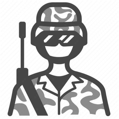 Army Combatant Military Militia Security Soldier Warrior Icon