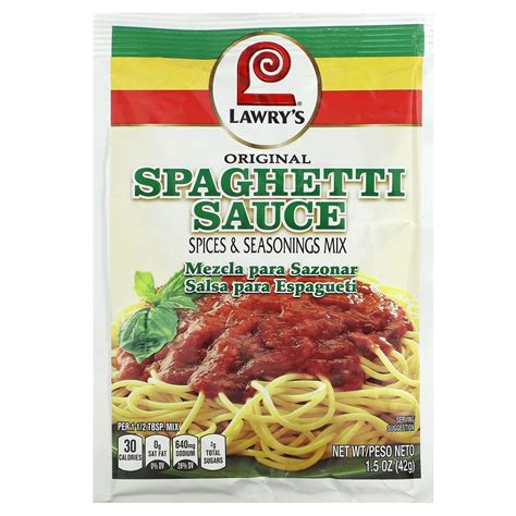 Lawry S Spices And Seasonings Mix Original Spaghetti Sauce 1 5 Oz 42 G