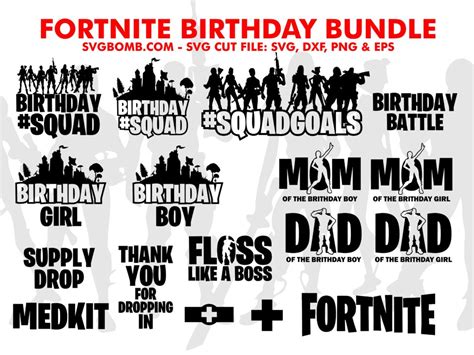 Fortnite Birthday Boy Svg Fortnite Happy Birthday Svg