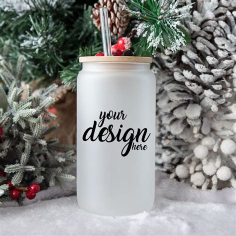 Frosted Libbey Glass Mockup Beer Can Glass Mockup Styled Stock Etsy