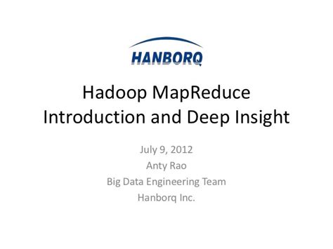 Hadoop Mapreduce Introduction And Deep Insight