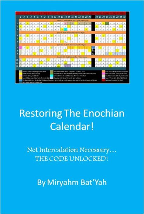 Enoch Calendar Ancient Hebrew 2019
