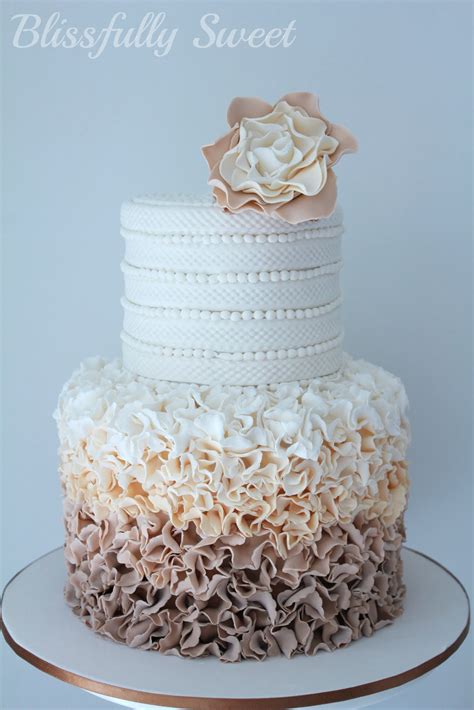 Check spelling or type a new query. Blissfully Sweet: A Ruffled Ombre Moccha Engagement Cake